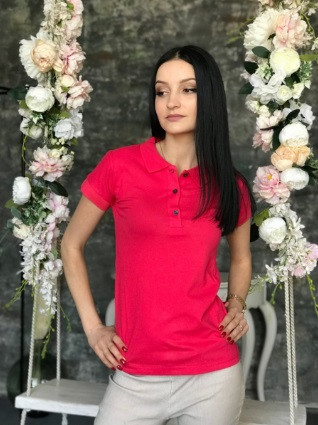 Жіноча футболка поло 42 кораловий Київ - фото 2