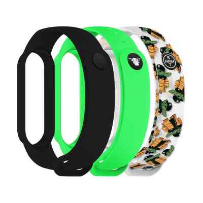 Ремінець до фітнес браслета Armorstandart комплект 3шт Xiaomi Mi Band 7/6/5 This-is-the-Way BY (ARM77047) Вінниця