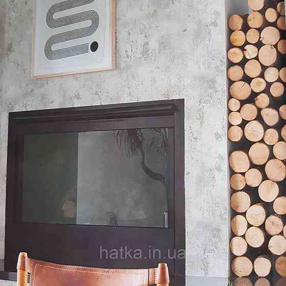 Обои метровые винил на флизелине Decowall Retro под бетон под штукатурку структурные белые молочные с серебром Киев