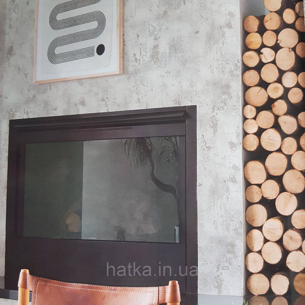 Обои метровые винил на флизелине Decowall Retro под бетон под штукатурку структурные белые молочные с серебром Киев - изображение 1