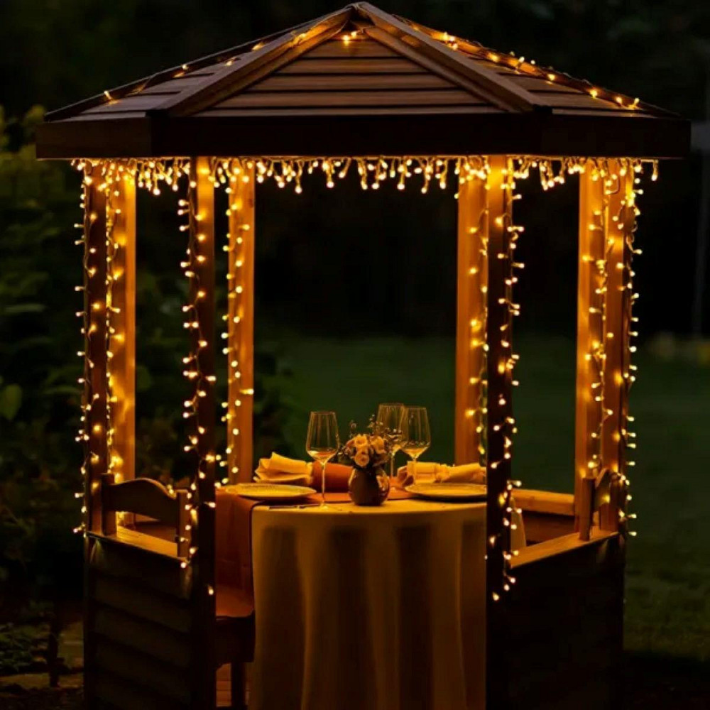 Вулична новорічна гирлянда 30 м, 300 LED, жовта Київ - фото 1