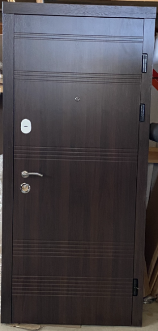 Дверь входная Наши Двери Стандарт  Паралель Орех темный 860х2040 мм Киев - изображение 2