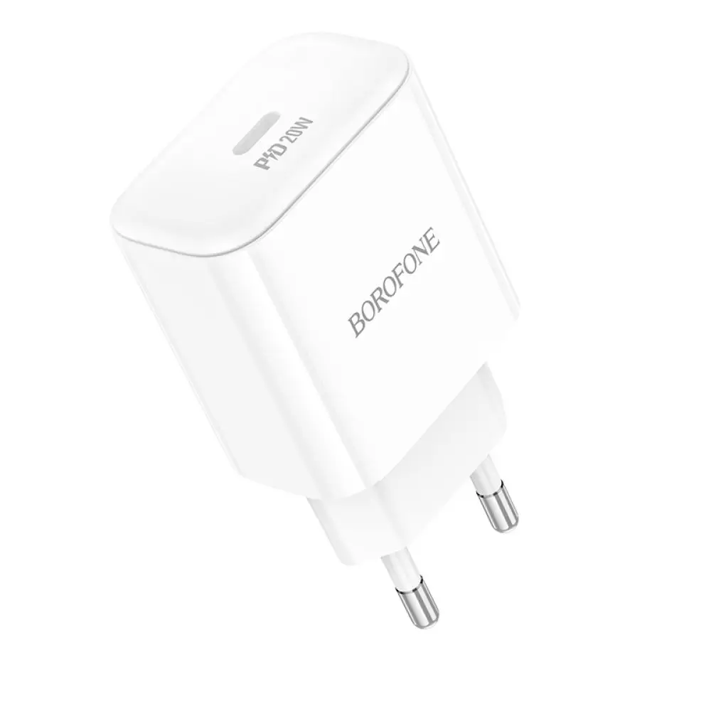 Мережевий зарядний пристрій BOROFONE BA81A single port PD20W charger(EU) White Одеса - фото 5