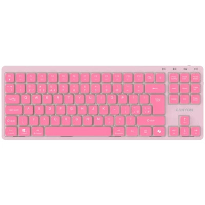 Клавіатура Canyon OnType 10 TKL Mechanical Silent Low-profile USB UA Pink (CNS-HKB10P) Вінниця - фото 1