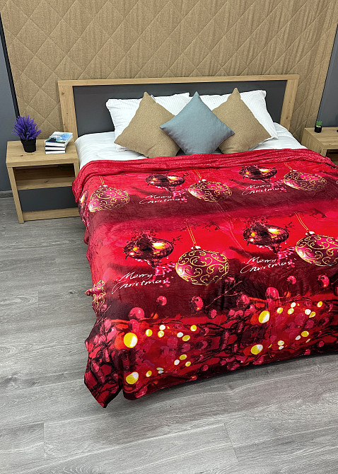 Плед-покрывало 200х230 см с рождественским принтом Разноцветный (87-323) Киев - изображение 5