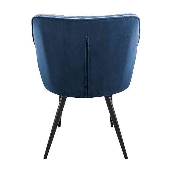 Стілець крісло м'який TommyDesign Beatrice 47 округлі ніжки Синій Київ
