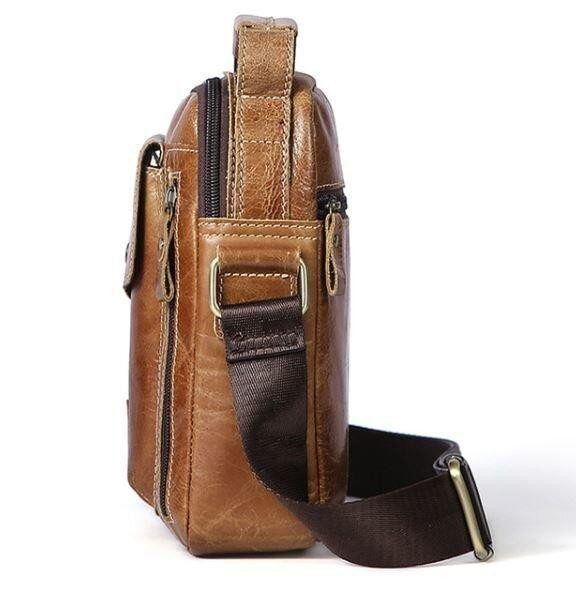 Сумка мужская гладкая Vintage 14707 Cветло-коричневая Киев - изображение 6