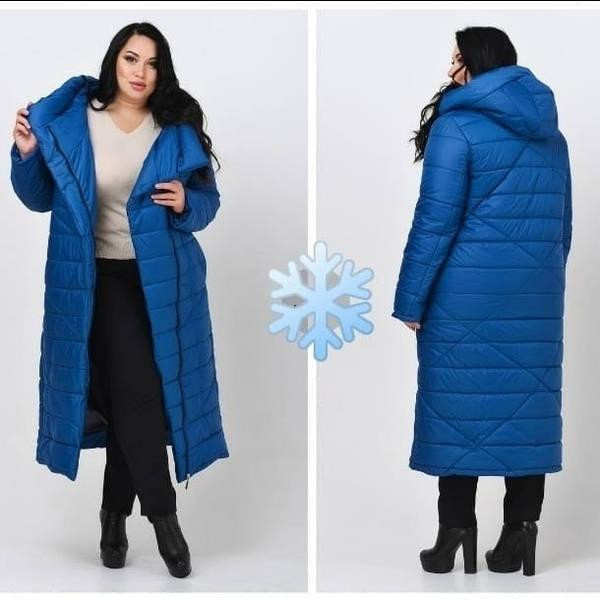 Жіноча довга зимова куртка пуховик великих розмірів.  46-72р. Київ - фото 8