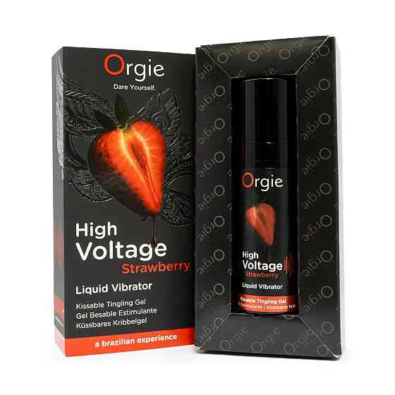 Рідкий вібратор Orgie High Voltage – Strawberry, 15 мл, ефект мурашок, дуже потужний, смак полуниці Sex Aura Київ