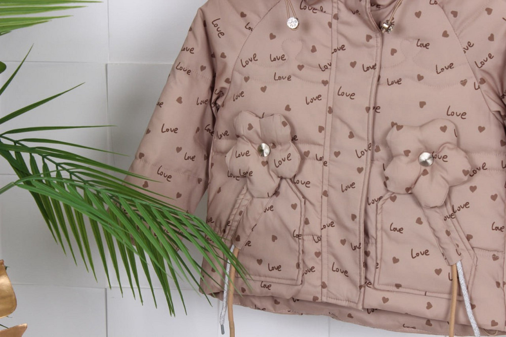 Демисезонная курточка для девочек бежевая на 5-6 лет Николаев - изображение 3