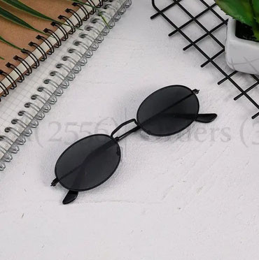 Окуляри сонцезахисні овальні чорні Retro Imidge Київ - фото 1