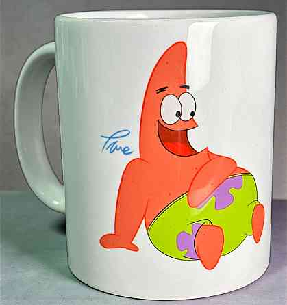 Керамическая чашка с губкой бобом и патриком Городище