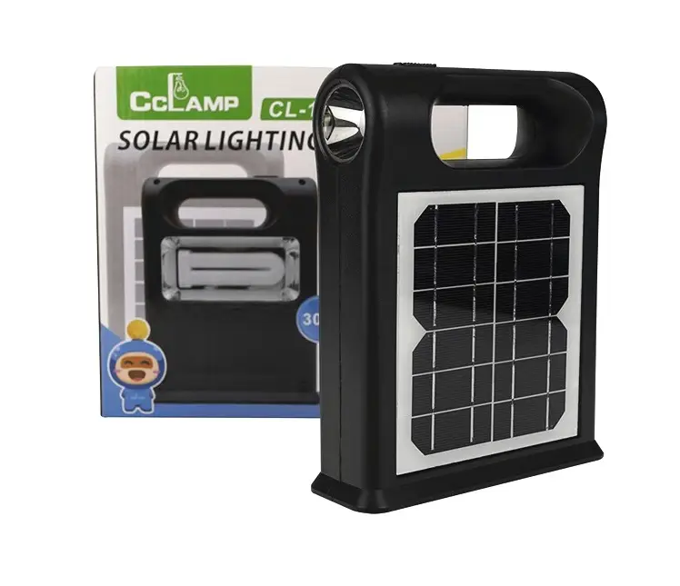 Сонячна зарядна станція + LED ліхтар Cclamp CL-12 30W з лампочками + Power Bank Вінниця - фото 1