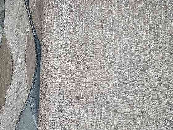 Шпалери вінілові на флізеліні гарячого тиснення DU&KA 1.06х10 вензель основа під штукатурку сірі коричневі Київ