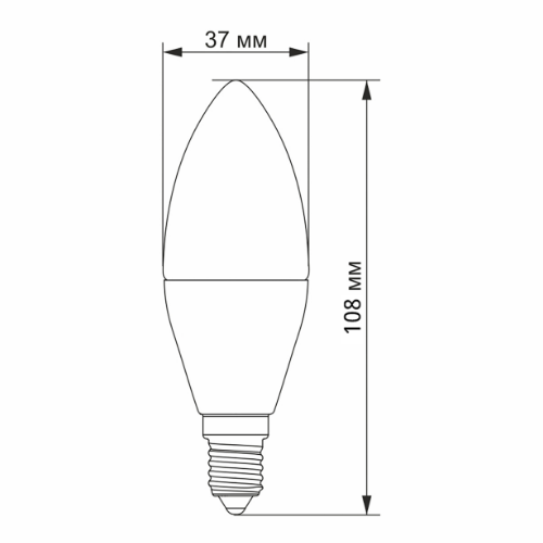 Лампа LED C37h 4,9W E14 4100К Videx Житомир