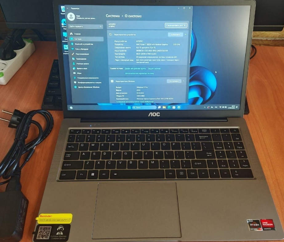 Ноутбук AOC AceMagic AX16 pro (16/512, Ryzen 7 5700U, Full HD IPS) Киев - изображение 6