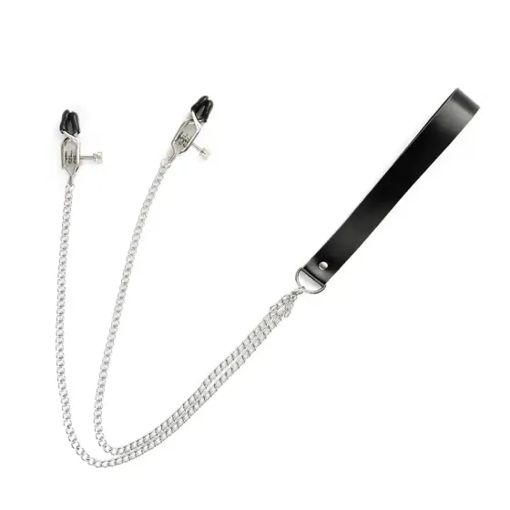 Затискач з повідцем на металевому ланцюжку для сосків Art of Sex – Kendal Львів