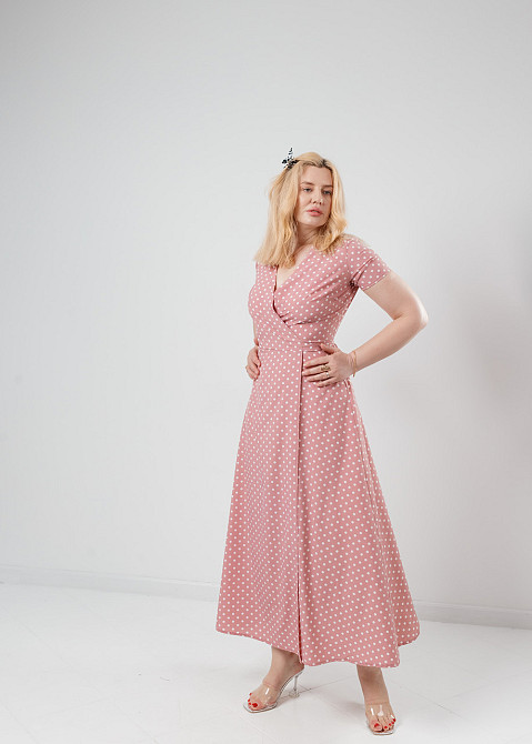 Літнє плаття в підлогу "Кайлі" оптом | Батал Фрезовий, 50 Київ - фото 1