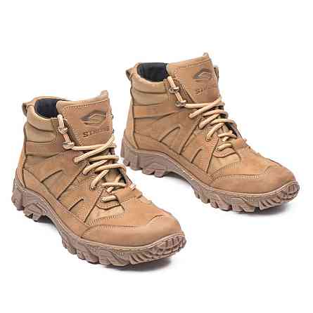 Тактичні черевики шкіряні, кордура. Прошиті, Міцні (койот) 45 (30) Харків