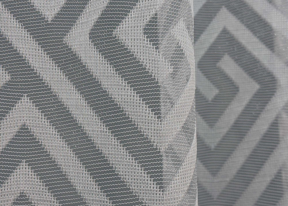 Тюль жакард, колекція "Ромб Меандр" колір сірий 1558т Київ - фото 2