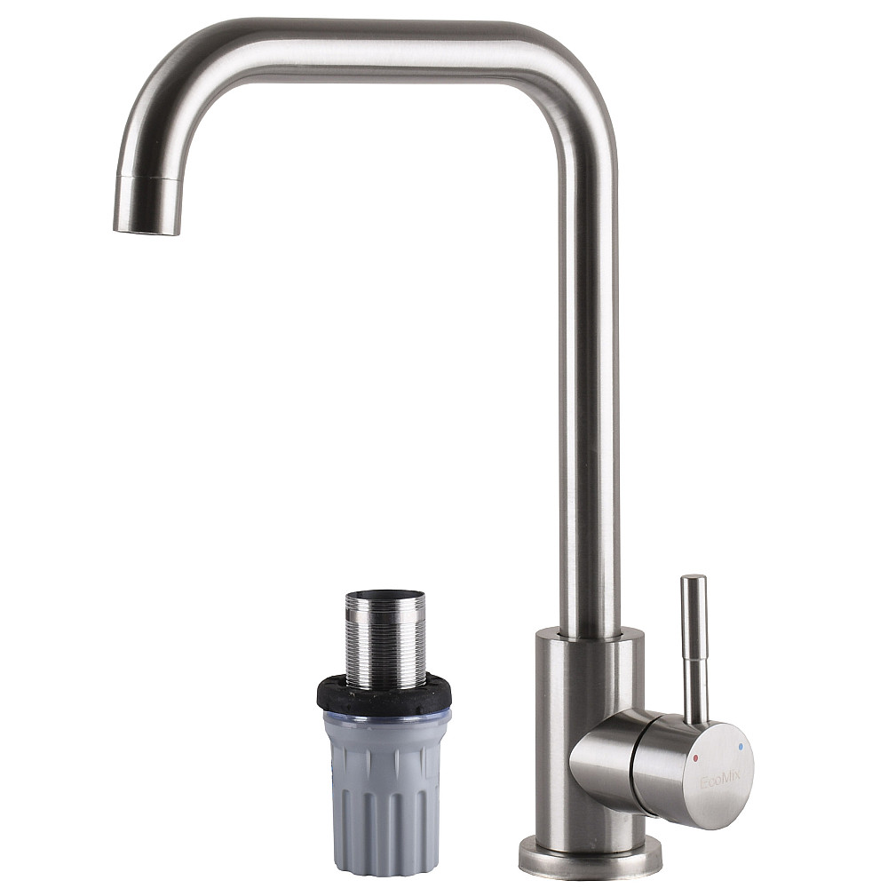 Змішувач для кухні EcoMIX ALPEN AISI-203L-WH Луцк - изображение 1