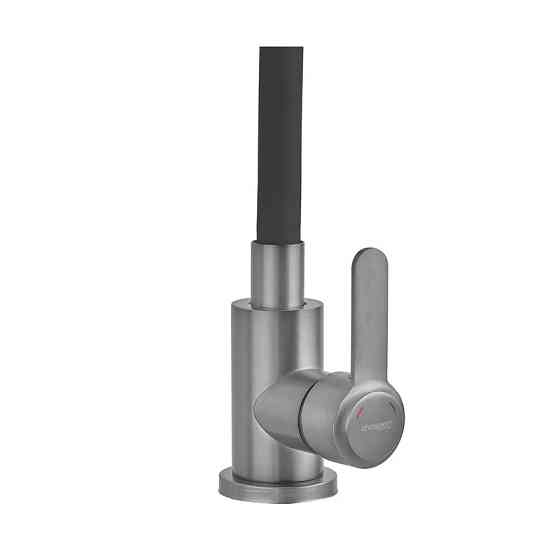 Кухонный смеситель Champion EZA-011 Graphite REFL.Black с черным силиконовым изливом из нержавеющей стали (MX9555) Харьков