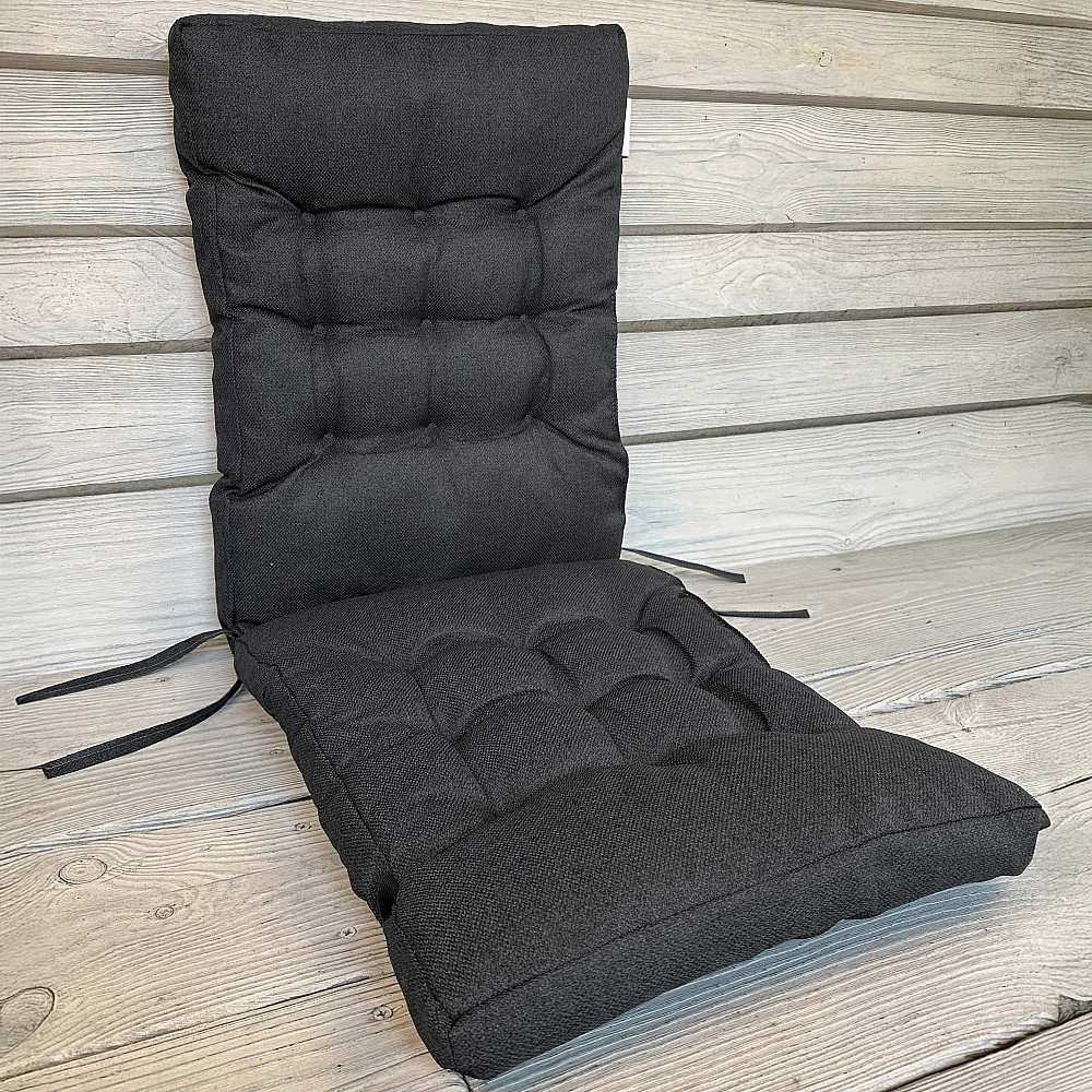 Подушка для стільців (40x120х4 см) подвійна Decorator Мальмо колір графітовий 84-159 Київ - фото 1