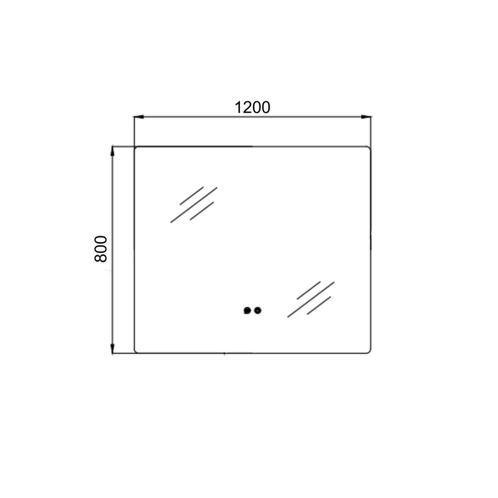 Дзеркало Qtap Taurus (TA2) 1200×800 мм з LED-підсвіткою Touch, з антизапотіванням, з диммером, рев. темп. кольору (3000-6500K) Київ - фото 2