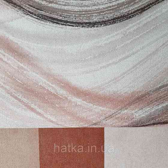 Шпалери вінілові на флізелін Marburg Shades гарячого тиснення коричневі, бежеві, сірі, чорні смуги хвилі Київ