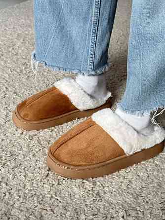 Жіночі пухнасті зимові капці на платформі Platform 40-41 Вінниця