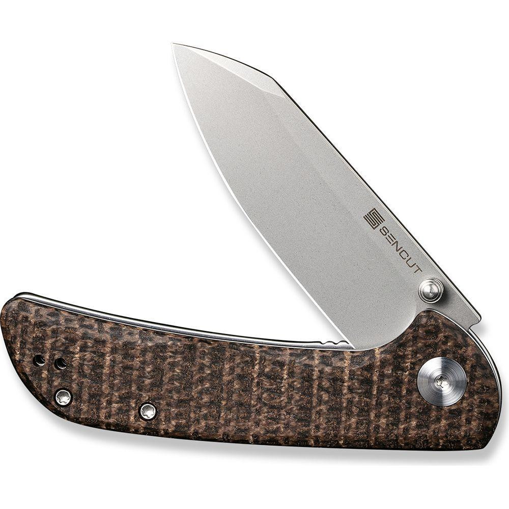 Нож складной карманный Sencut Fritch, (7.6 см) 9Cr18MoV / Micarta коричневый Киев - изображение 7
