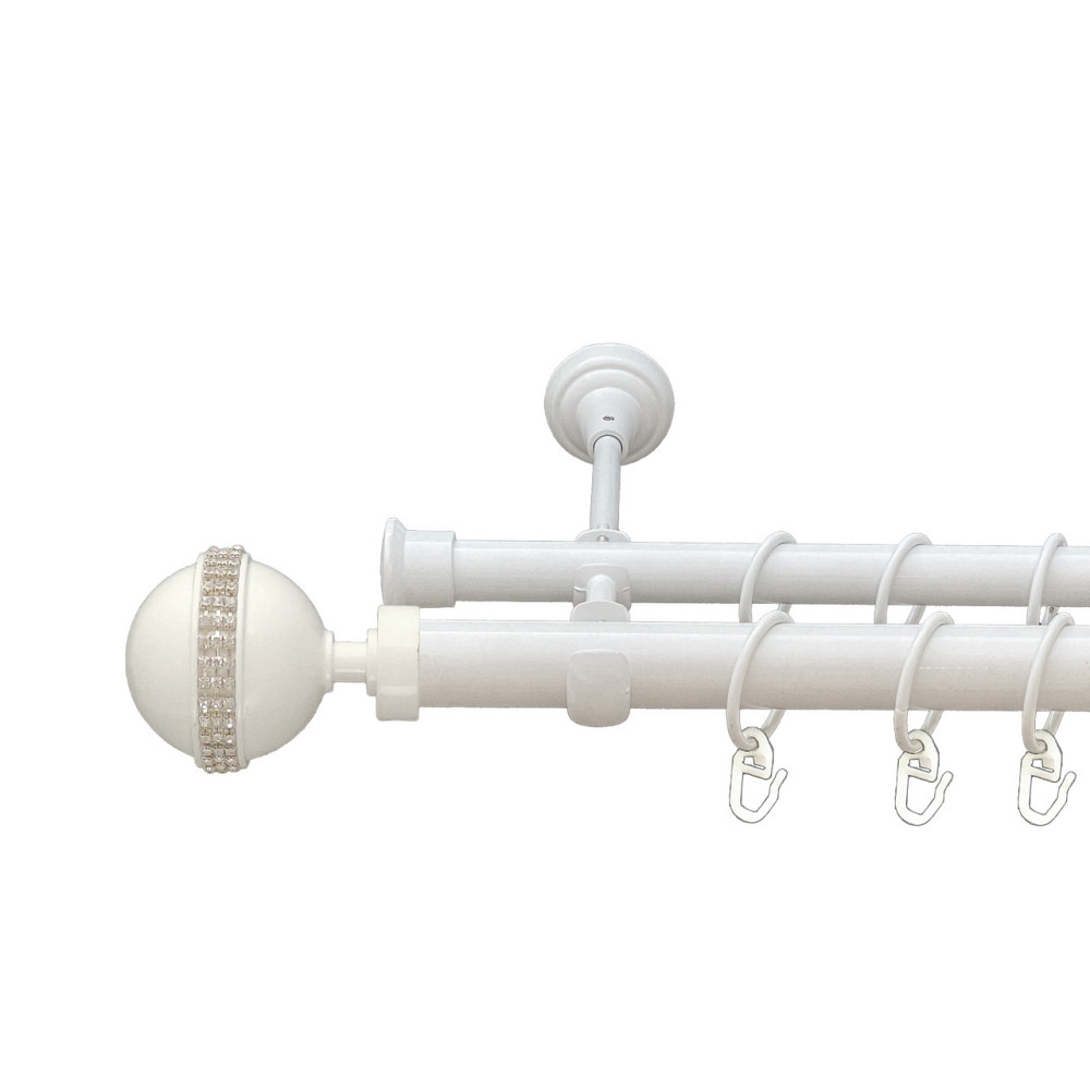 Карниз Orvit Авея металевий дворядний відкритий Арктіс 25\19 мм 300 см (00-00010309) Львов - изображение 1