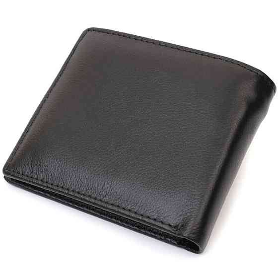 Чоловіче портмоне з натуральної шкіри ST Leather 22734 Чорний Київ