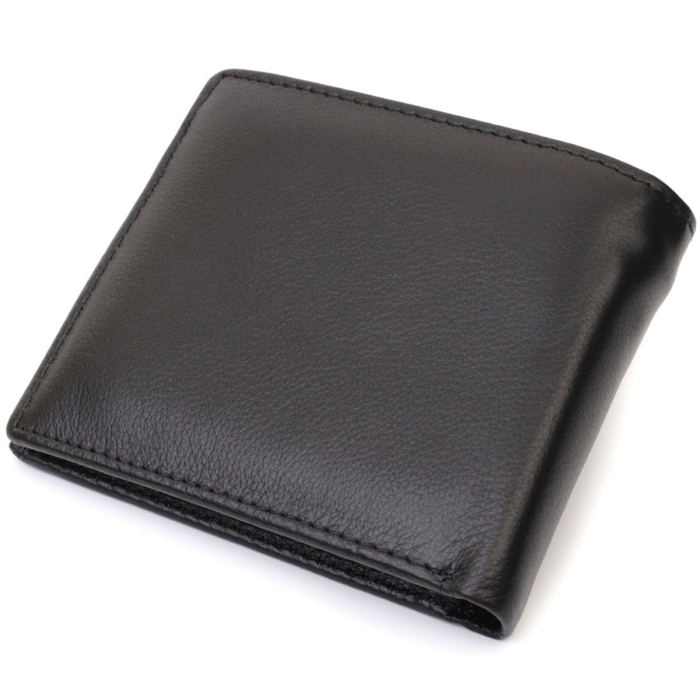 Мужское портмоне из натуральной кожи ST Leather 22734 Черный Киев - изображение 2