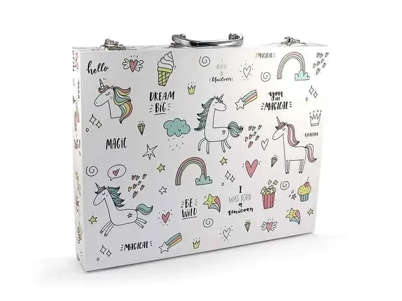 Набір художника. Дитячий набір для малювання в кейсі Єдиноріг 64подмети Одеса - фото 2