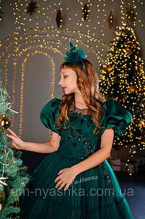 Зеленое пышное платье 128-140 Кривой Рог