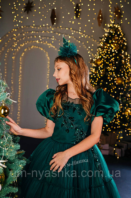 Зеленое пышное платье 128-140 Кривой Рог - изображение 6