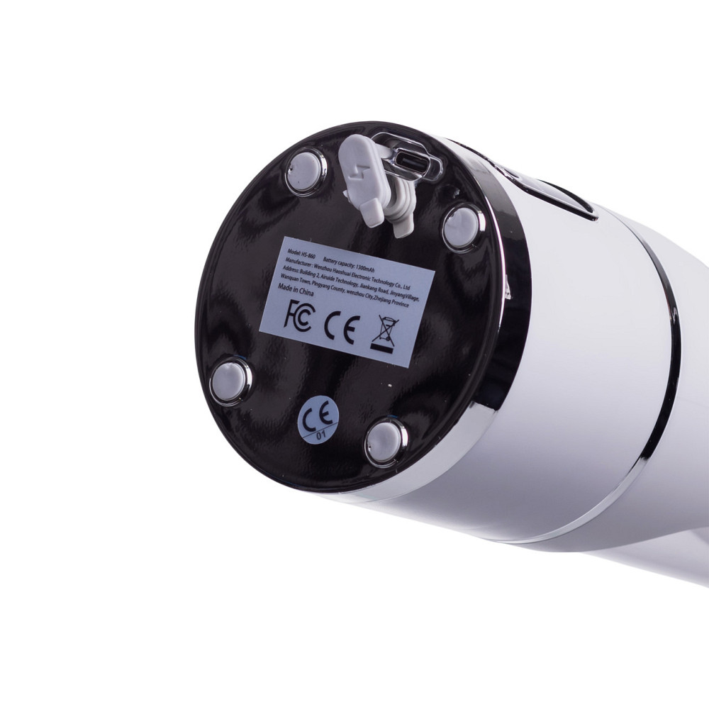 Портативний блендер для смузі на акумуляторі 450 мл 25 Вт USB Білий HP-11-10W Коломыя - изображение 7