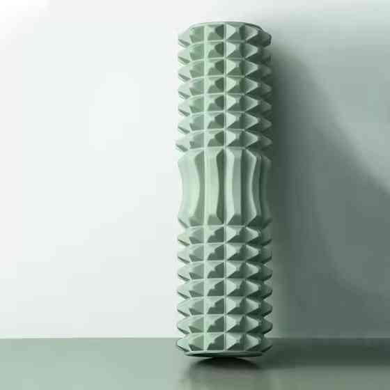 Ролик масажний для йоги та фітнесу, валик гімнастичний, зелений 45 х 12,5 см Кам'янець-Подільський