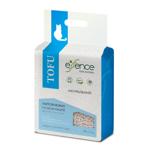 Гигиенический наполнитель Essence для кошачьего туалета натуральный из тофа гранула 3 мм 6 л Киев - изображение 7