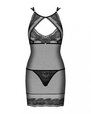 Сорочка кружевная Obsessive Allastia черный, L/XL Sex Aura Киев