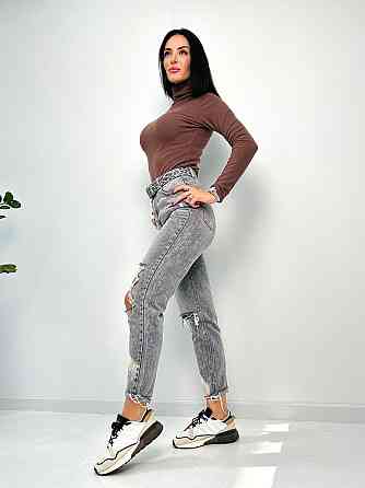 Жіночий теплий гольф в рубчик "Cool" оптом | Батал 54-56, Шоколадний Київ