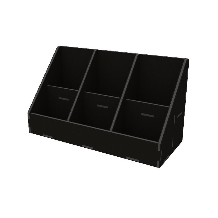 Органайзер EKOSTAR для чая и пакетов 70х90 - 6 ячеек чёрный Киев - изображение 1