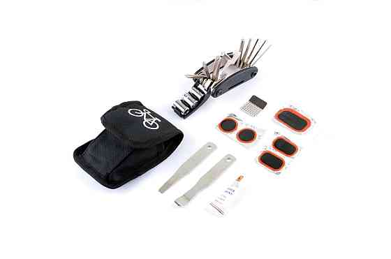 Набор инструмента раскладной (прямоугольные латки, клей, инструмент для разбортировки колес 2 шт, сумка) Мукачево