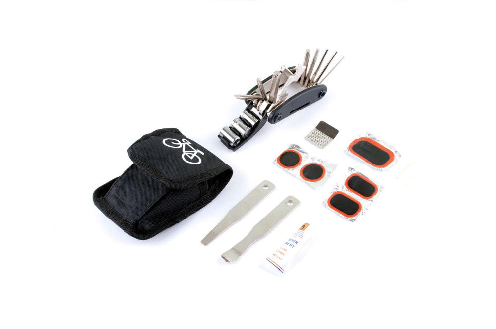 Набор инструмента раскладной (прямоугольные латки, клей, инструмент для разбортировки колес 2 шт, сумка) Мукачево - изображение 1