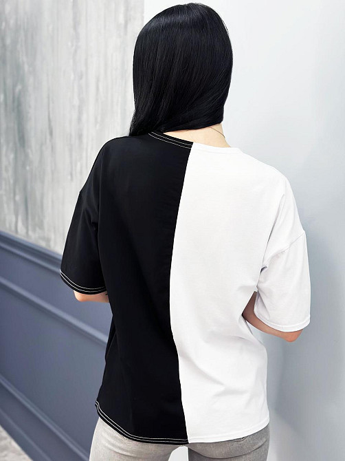 Двокольорова футболка "Butterfly" оптом від виробника | Норма | Розпродаж моделі Київ - фото 5