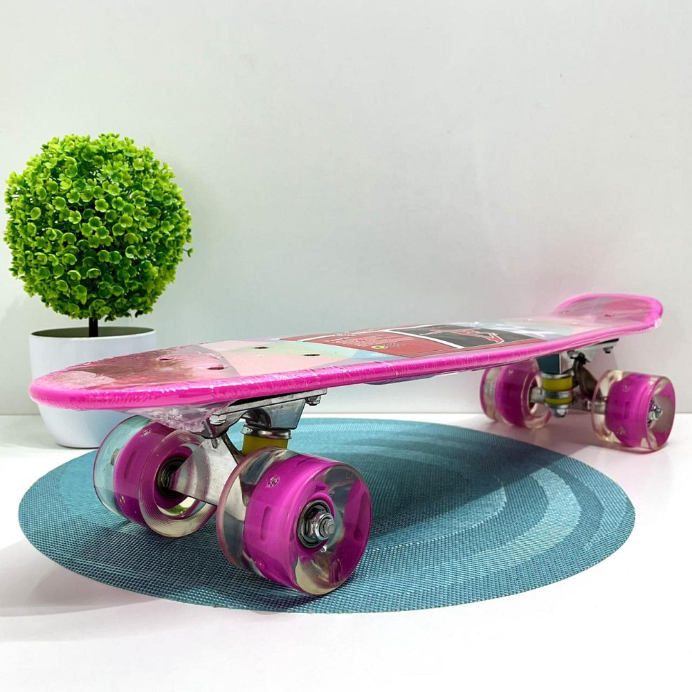 Скейт Пенні борд Profi рожевий колеса, що світяться (MS 0749-6-P1) Чернігів - фото 3
