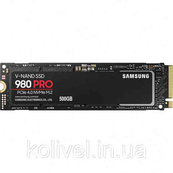 SSD 500GB Samsung 980 Pro M.2 NVMe 1.3c PCIe 4.0 4x 2280 3-bit MLC (MZ-V8P500BW#) Киев