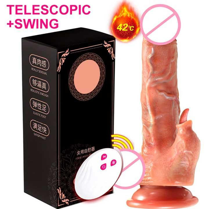 Реалістичний вібратор із поступальними рухами та підігрівом USB Вінниця - фото 1