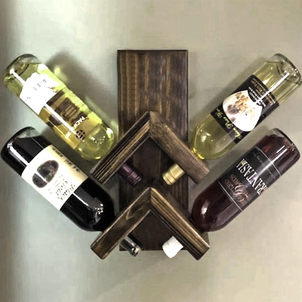 Настенная винная полка 